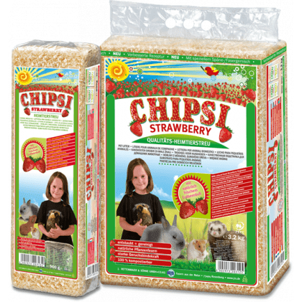 CHIPSI Strawberry Wood Chip Litter 1kg