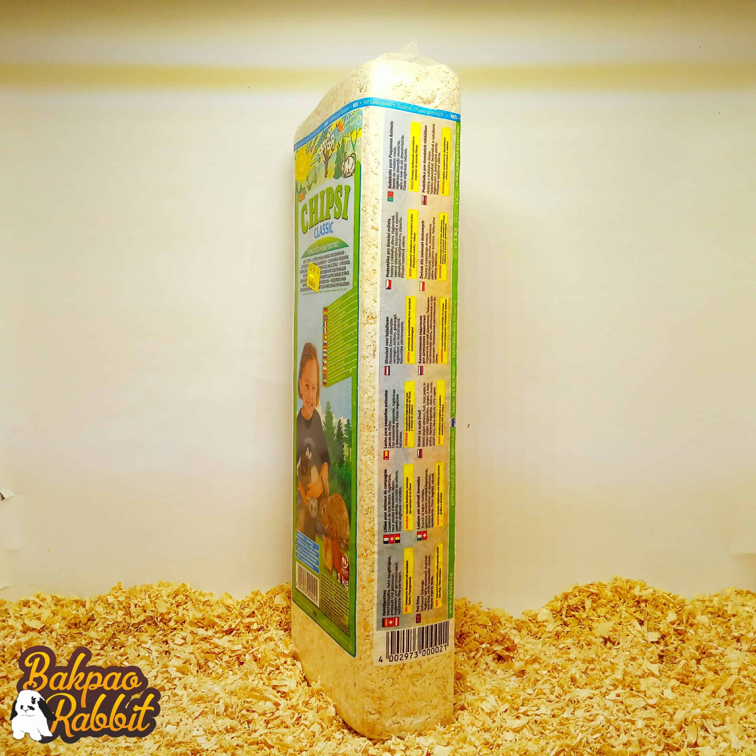 CHIPSI Classic Wood Chip Litter 1kg Bakpao Rabbit