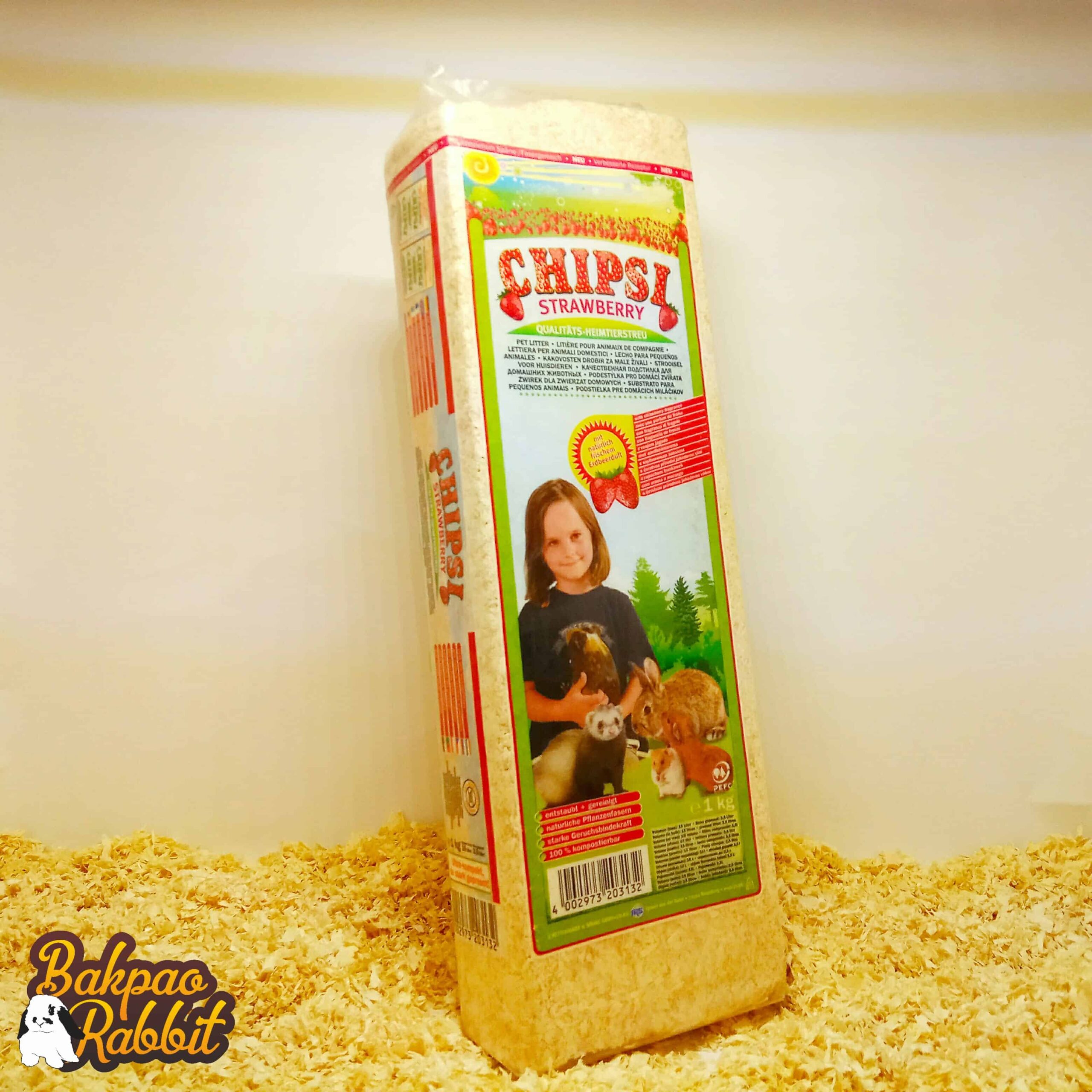 CHIPSI Strawberry Wood Chip Litter 1kg