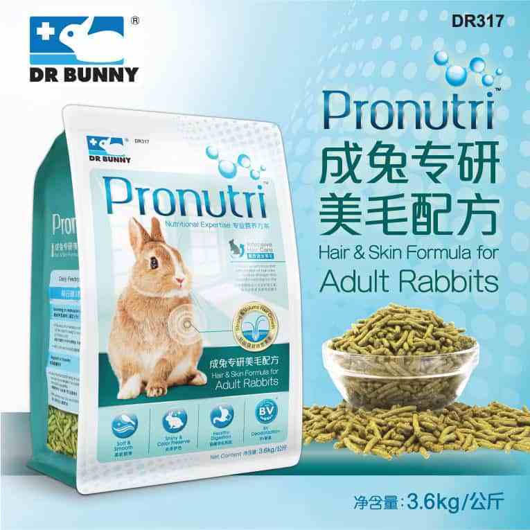 Dr Bunny DR317 Pronutri Hair & Skin Formula For Adult Rabbits 3.6kg