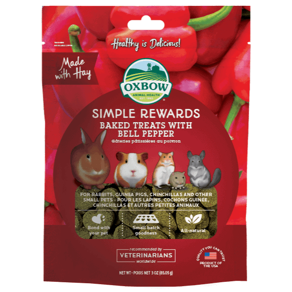 Oxbow Simple Rewards Baked Treats With Bell Pepper 3oz