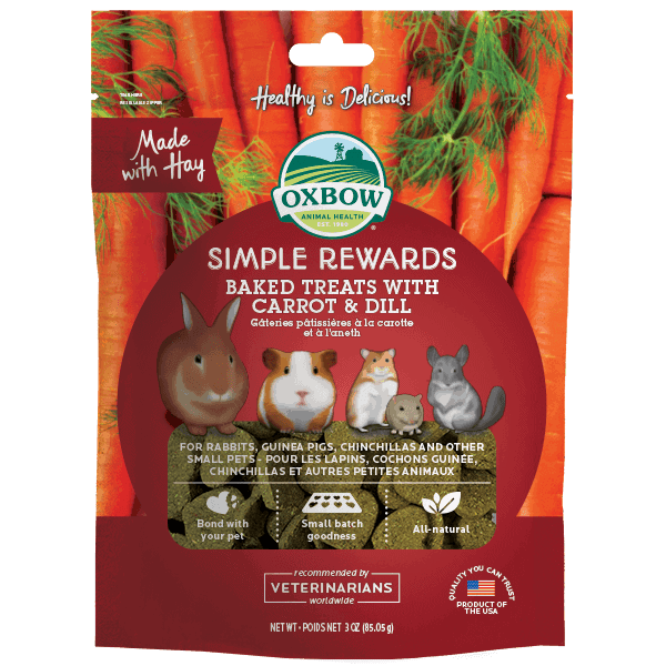 Oxbow Simple Rewards Baked Treats With Carrot & Dill 3oz